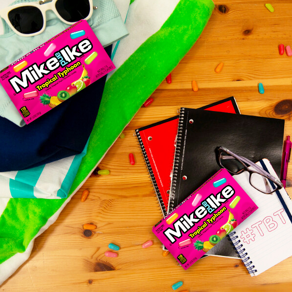 Mike and Ike candy with School Supplies