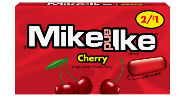 Mike and Ike Cherry flavored candy.